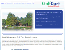 Tablet Screenshot of forthewildernessgolfcartrentals.com